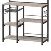 Kodi 66 Inch Kitchen Baker Rack 4 Tier Gray Shelves Wire Basket Black By Casagear Home BM316399