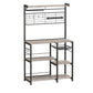 Kodi 66 Inch Kitchen Baker Rack 4 Tier Gray Shelves Wire Basket Black By Casagear Home BM316399