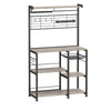 Kodi 66 Inch Kitchen Baker Rack 4 Tier Gray Shelves Wire Basket Black By Casagear Home BM316399