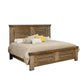 Maze California King Size Bed, Farmhouse Style, Natural Mango Wood Finish By Casagear Home