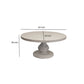 Ian 63 Inch Dining Table Round Turned Pedestal Base Classic Ivory Wood By Casagear Home BM316403