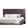 Elley King Size Bed Farmhouse Panel Headboard Gray Solid Parota Wood By Casagear Home BM316407