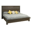 Pola King Size Bed, Panel Headboard, Low Profile Footboard, Brown Pine Wood By Casagear Home