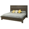 Pola Queen Bed Panel Headboard Low Profile Footboard Brown Pine Wood By Casagear Home BM316410