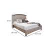 Ata King Size Bed Raised Panel Headboard Brown Gray Solid Pine Wood By Casagear Home BM316417