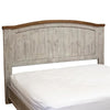 Ata Queen Size Bed Raised Panel Headboard Brown Gray Solid Pine Wood By Casagear Home BM316418