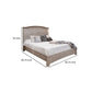 Ata California King Size Bed Raised Panel Headboard Brown Gray Pine Wood By Casagear Home BM316419