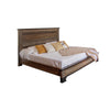 Amy King Size Bed Raised Panel Headboard Farmhouse Gray Brown Pine Wood By Casagear Home BM316420