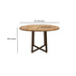 Asic 47 Inch Dining Table Brown Mango Wood Round Top Cross Metal Base By Casagear Home BM316431