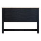 Okai King Bed Vertical Lines Round Edge Panel Headboard Black Solid Wood By Casagear Home BM316438