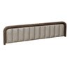 Okai King Bed Channel Tufted Faux Leather Upholstery Brown Solid Wood By Casagear Home BM316441