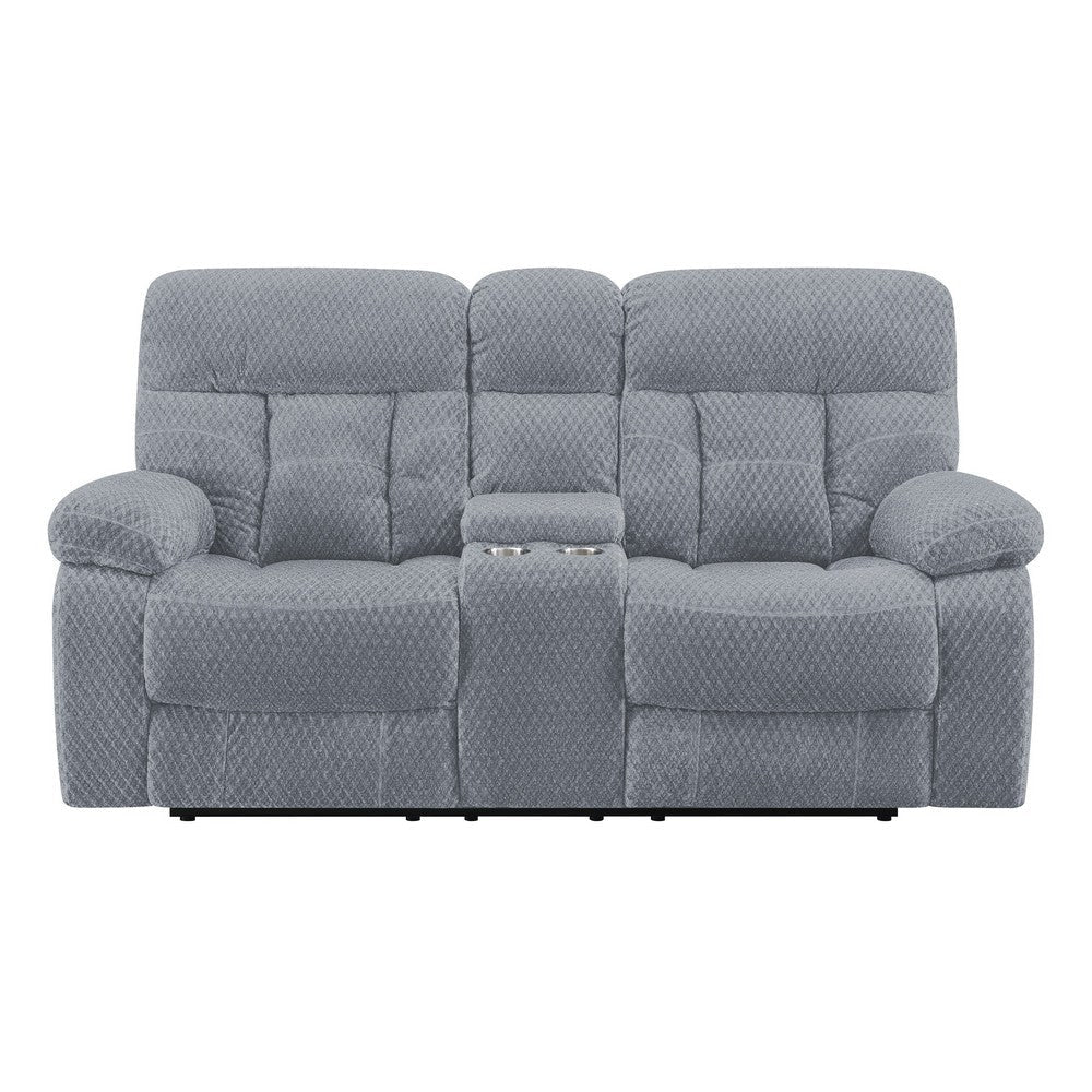 Charl 78 Inch Power Recliner Loveseat Cupholder Console USB Light Gray By Casagear Home BM316455