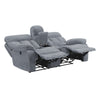 Charl 78 Inch Power Recliner Loveseat Cupholder Console USB Light Gray By Casagear Home BM316455