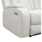 Nova 39 Inch Luxury Power Recliner Glider Chair Plush White Faux Leather By Casagear Home BM316459