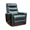 Aki 36 Inch Swivel Manual Recliner Chair, Luxury Plush Black Faux Leather By Casagear Home