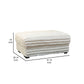 Ezo 41 Inch Ottoman Layered Plush White Fabric Upholstery Modern By Casagear Home BM316483