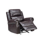 Tavi 37 Inch Glider Chair Power Recliner Nailhead Trim Brown Upholstery By Casagear Home BM316486