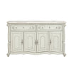 Ellia 68 Inch Vintage Sideboard Server Scrolled Doors 2 Drawer Ivory By Casagear Home BM316495