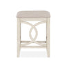 Ruth 25 Inch Counter Height Stool Set of 2 Beige Polyester Padded White By Casagear Home BM316496