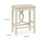 Ruth 25 Inch Counter Height Stool Set of 2 Beige Polyester Padded White By Casagear Home BM316496