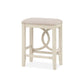 Ruth 25 Inch Counter Height Stool Set of 2 Beige Polyester Padded White By Casagear Home BM316496