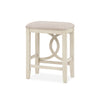 Ruth 25 Inch Counter Height Stool Set of 2 Beige Polyester Padded White By Casagear Home BM316496