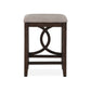 Ruth 25 Inch Counter Height Stool Set of 2 Beige Polyester Padded Brown By Casagear Home BM316497