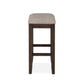 Ruth 25 Inch Counter Height Stool Set of 2 Beige Polyester Padded Brown By Casagear Home BM316497