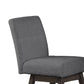 Ghy 25 Inch Swivel Counter Chair Set of 2 Gray Textured Upholstery Brown By Casagear Home BM316501