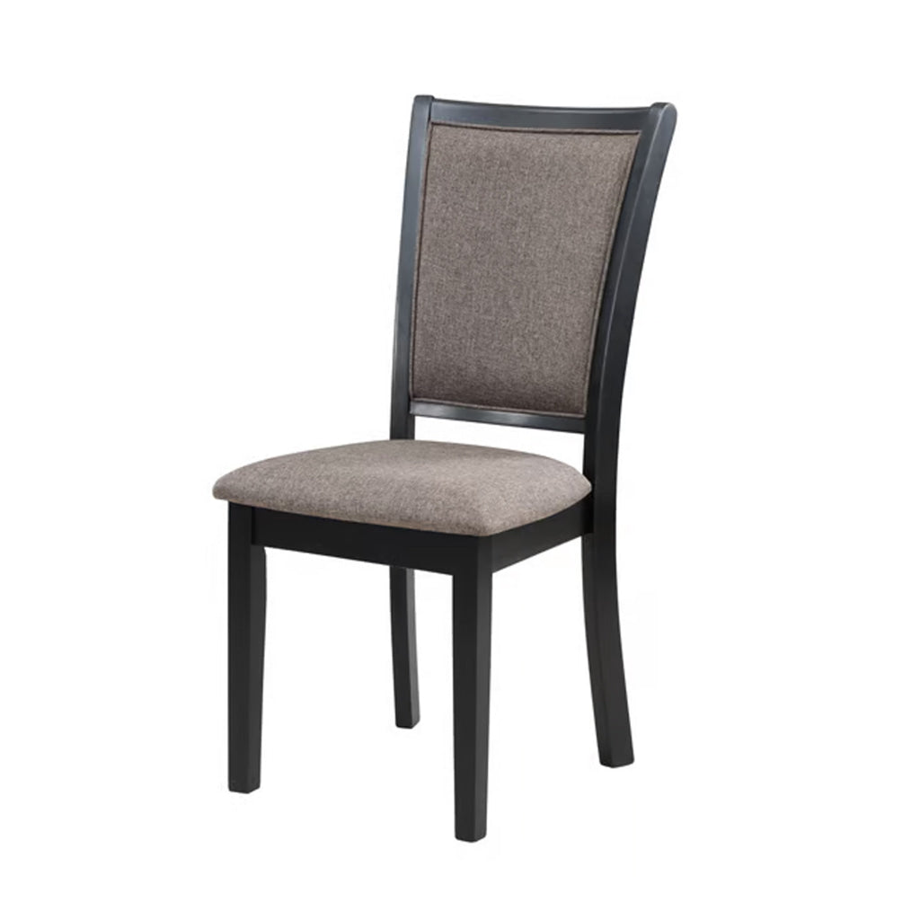 Mac 21 Inch Dining Side Chair Set of 2 Tall Curved Backrest Padded Brown By Casagear Home BM316504