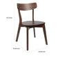 Aby Dining Side Chair Wooden Round Seat Open Panel Back Walnut Brown By Casagear Home BM316505