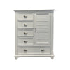 Limi 52 Inch Tall Dresser Chest with 6 Drawers and Door Shelves White Wood By Casagear Home BM316512