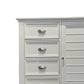 Limi 52 Inch Tall Dresser Chest with 6 Drawers and Door Shelves White Wood By Casagear Home BM316512