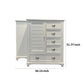 Limi 52 Inch Tall Dresser Chest with 6 Drawers and Door Shelves White Wood By Casagear Home BM316512