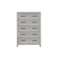 Ion 56 Inch Tall Dresser Chest 5 Drawers White Marble Top Farmhouse Gray By Casagear Home BM316515