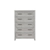 Ion 56 Inch Tall Dresser Chest 5 Drawers White Marble Top Farmhouse Gray By Casagear Home BM316515