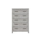 Ion 56 Inch Tall Dresser Chest 5 Drawers White Marble Top Farmhouse Gray By Casagear Home BM316515