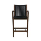 Remi 26 Inch Counter Height Chair Black Acacia Wood Rope Cord Wrapping By Casagear Home BM316522