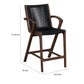 Remi 26 Inch Counter Height Chair Black Acacia Wood Rope Cord Wrapping By Casagear Home BM316522