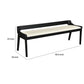 Kee 60 Inch Dining Bench Black Rubberwood Frame Low Back Cushioned Seat By Casagear Home BM316523