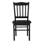 Nova 18 Inch Dining Side Chair Set of 2 Slatted Backrests Jet Black Wood By Casagear Home BM316524