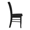 Nova 18 Inch Dining Side Chair Set of 2 Slatted Backrests Jet Black Wood By Casagear Home BM316524