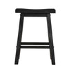 Amber 24 Inch Counter Stool Ergonomic Saddle Seats Charcoal Black Wood By Casagear Home BM316526