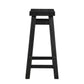 Amber 24 Inch Counter Stool Ergonomic Saddle Seats Charcoal Black Wood By Casagear Home BM316526