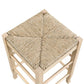 25 Inch Backless Counter Stool Woven Rattan Oak Brown Rubberwood Frame By Casagear Home BM316527