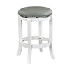 Ovi 25 Inch Backless Swivel Counter Stool Gray Faux Leather Nailhead Trim By Casagear Home BM316535