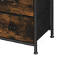 36 Inch Tall Dresser Chest 8 Drawers Black Handles Rustic Brown Finish By Casagear Home BM316536