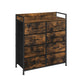 36 Inch Tall Dresser Chest 8 Drawers Black Handles Rustic Brown Finish By Casagear Home BM316536