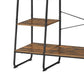 63 Inch Garment Hanging Rack 5 Tier Storage 6 Side Hooks Black Brown By Casagear Home BM316537