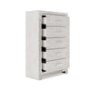 51 Inch Tall Dresser Chest 5 Drawers Wood with Pearlized Finish White By Casagear Home BM316571